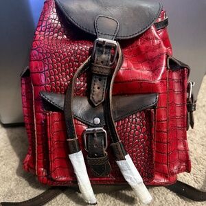 Freebird Red Croc “Brett” bag